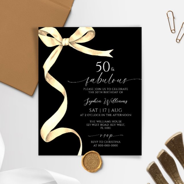 Arco 50 Dourado do orçamento e Convite para Aniver (Criador carregado)