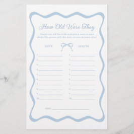 Arco Algo Azul Idade do Chá de panela Jogo de Adiv