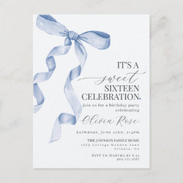 Arco Azul Doce Sessenta Convite de aniversário