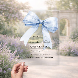 Arco azul elegante Quinceanera luxo claro