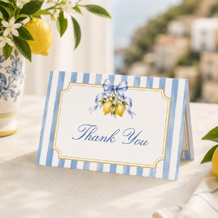 Arco Azul Italiano Convite de Chá de Bebê Lemon Ci