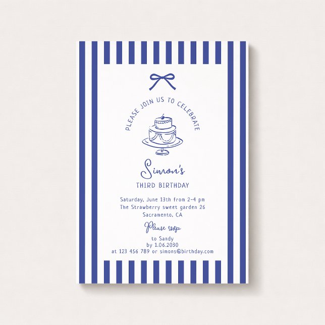 Arco Azul Profundo, Convite de aniversário Azul St (Criador carregado)