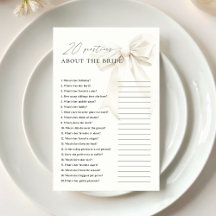 Arco Branco Classy 20 Perguntas sobre o jogo de no