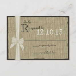 Arco Branco e Resposta de Casamento Burlap