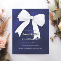 arco branco marinho Quinceanera convite