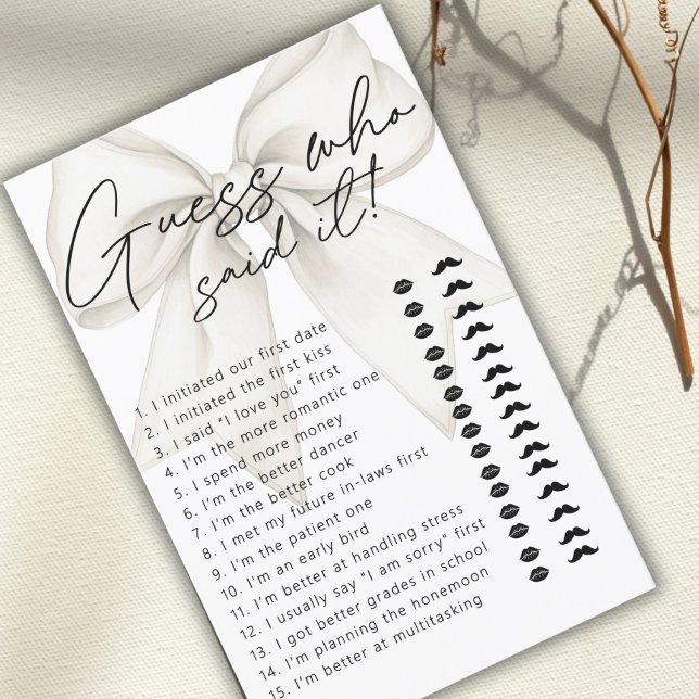 Arco Branco Moderno Adivinha Quem Disse Isso Jogo  (Criador carregado)