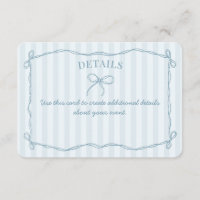 Arco Coquette Azul Detalhes do Pastel Convite Inse