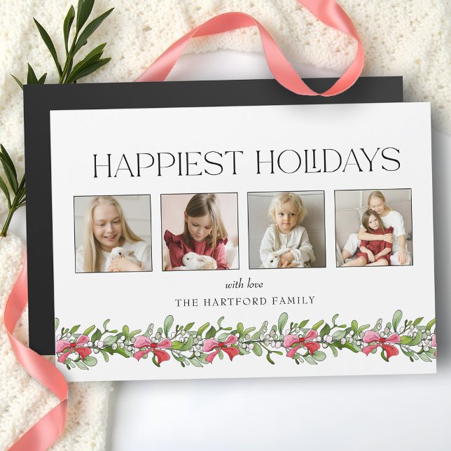 Arco Coquette Mistletoe Happiest Holidays 4 Foto (Criador carregado)