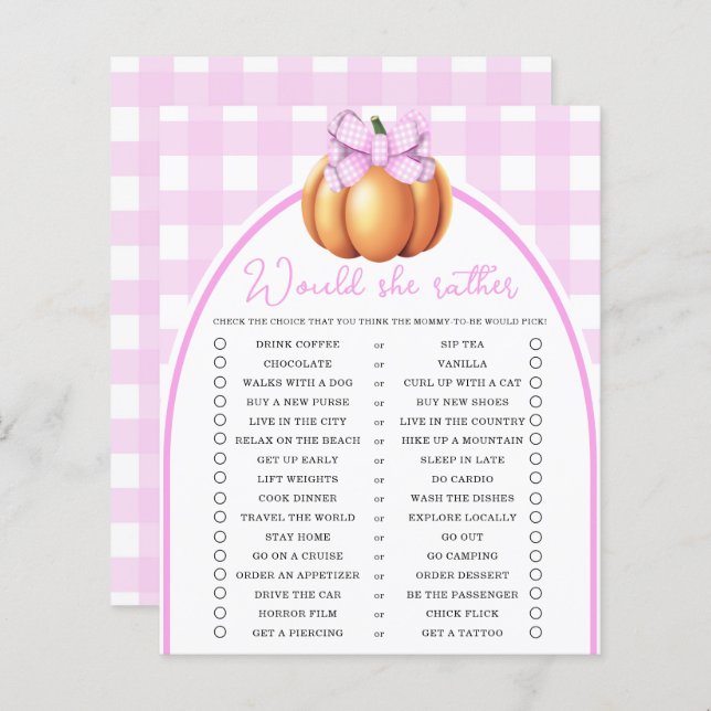 Arco cor-de-rosa Pumpkin Ela preferencialmente jog (Frente/Verso)