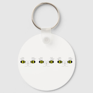Arco De Bumble Bee Em Um Chaveiro De Linha