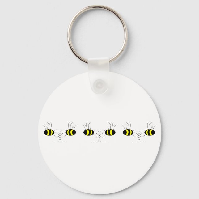Arco De Bumble Bee Em Um Chaveiro De Linha (Frente)