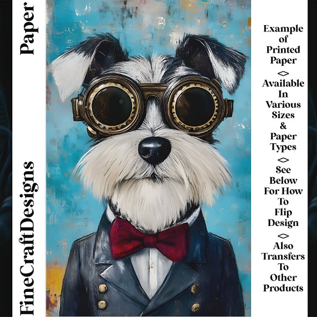 Arco De Cachorro Steampunk Schnauzer Tie Z9 Papel  (Criador carregado)
