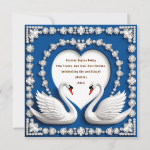 Arco de Casamento Azul Cisne de Diamante Design