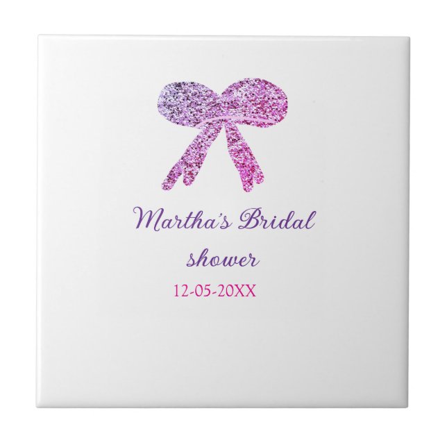 Arco de casamento rosa roxo brilho glitter nome (Frente)