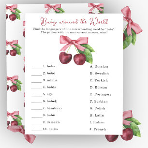 Arco de cereja - Bebê ao redor do jogo mundial