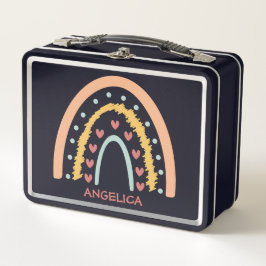 Arco de Corações Rabisco Boho Arco-íris Metal Lanc