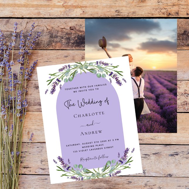 Arco de florais de lavanda foto violeta casamento (Criador carregado)