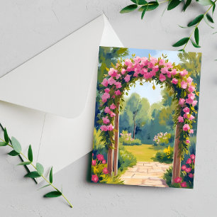 Arco de Flores de Casamento Cartão de Casamento