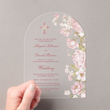 Arco de Flores Rosadas Casamento Religioso
