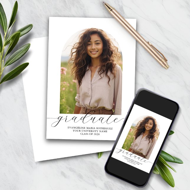 Arco de Foto de Anúncio de Formatura - Branco (Criador carregado)