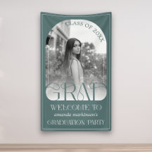 Arco de Foto de Boas-Vindas de Graduação em Verde