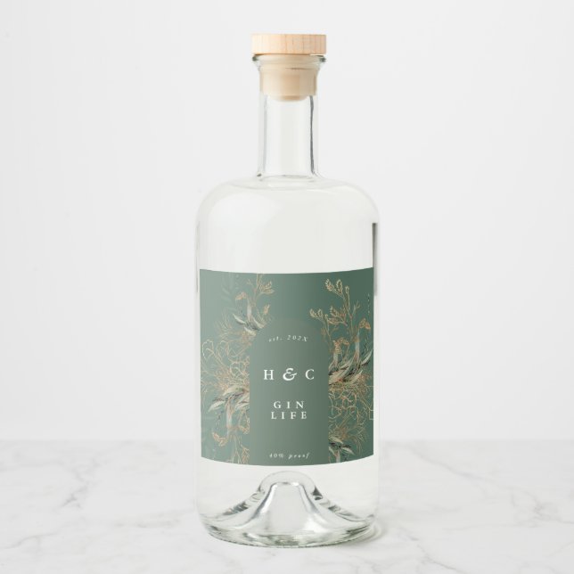 Arco de Gin de Eucalyptus Dourado por Botânicos Mo (Frente)