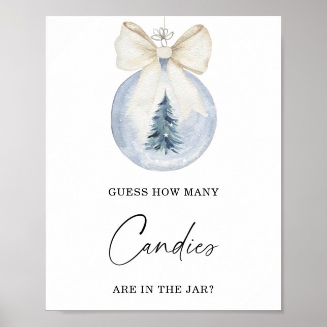 Arco de inverno adivinha quantos doces Poster (Frente)