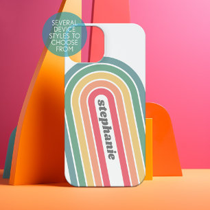 Arco de Linha Retro Cores Arco-íris Pastel Nome Sc