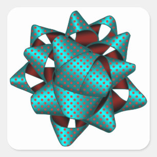 Arco de Presente Aqua Pontilhado, Adesivos Quadrad