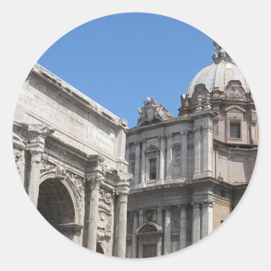 Arco de Titus, Roma - arquitetura clássica Adesivo Redondo