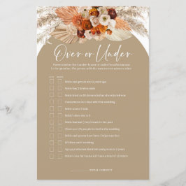 Arco do boho terracotta pampas sobre ou sob jogo