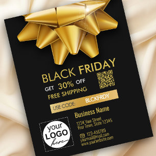 Arco Dourado Black Friday Venda Código QR Folheto 
