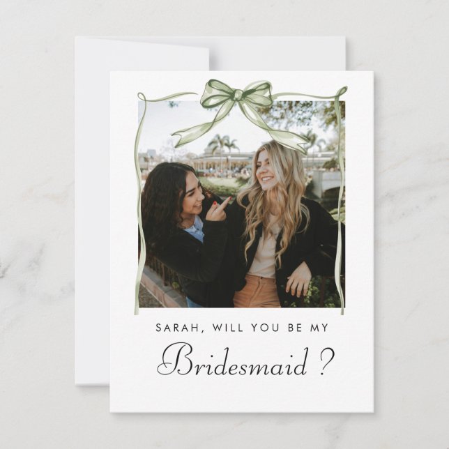 Arco Elegante Você Será Minha Foto Da Bridesmaid (Frente)