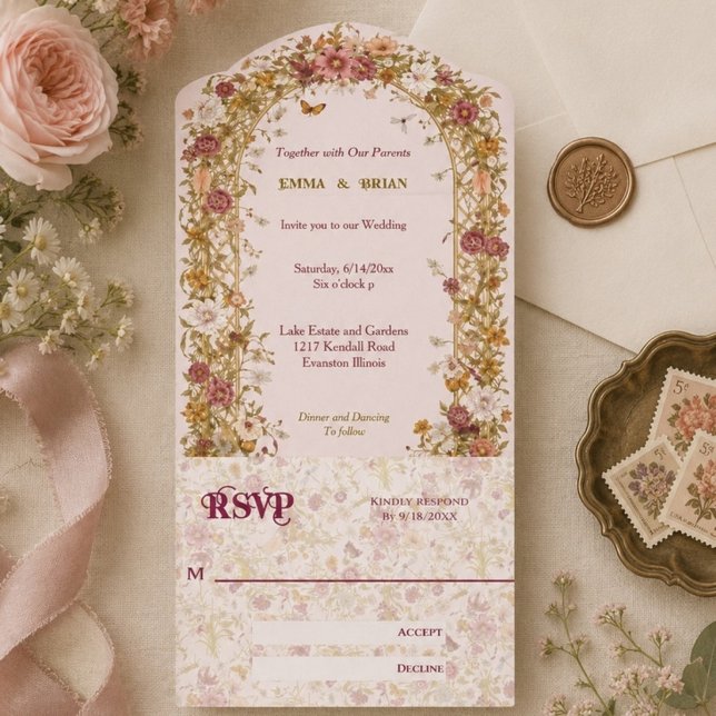 Arco Floral Boho romântico Casamento Boho  (Criador carregado)