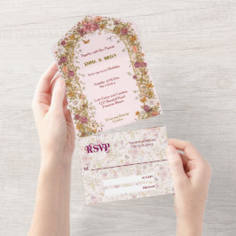 Arco Floral Boho romântico Casamento Boho Tudo Em