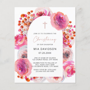 Arco Floral de Aquarela Branca Orçamentária para B