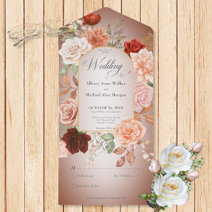Arco Floral de Pêssego Russo Boho Rust Sem Janto