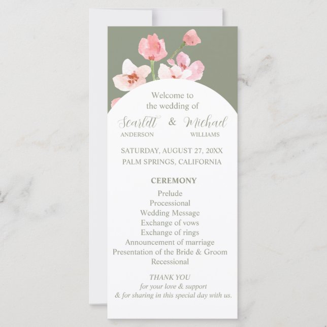 Arco Floral Terrestre Moderno Elegante (Frente)