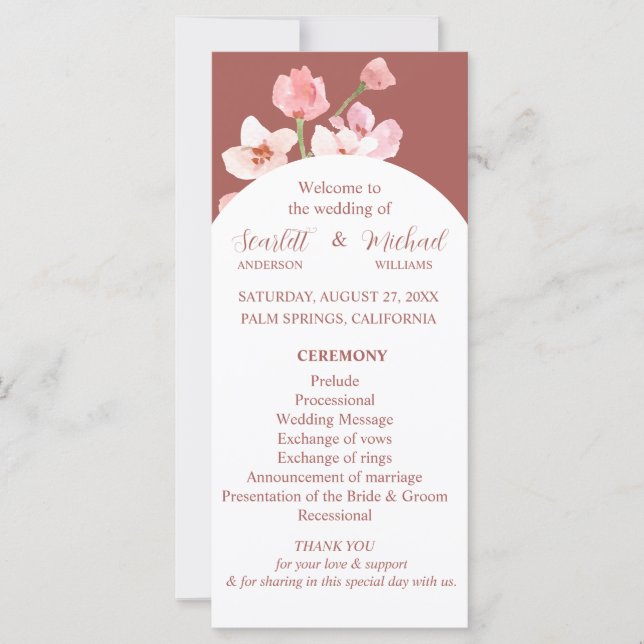 Arco Floral Terrestre Moderno Elegante (Frente)