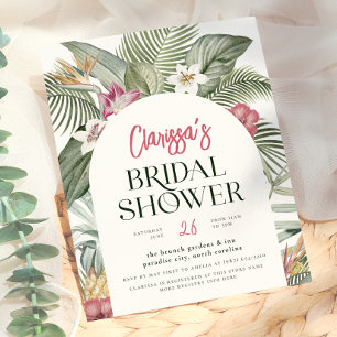 Arco Floral Tropical Econômico Chá de Noiva de Ver