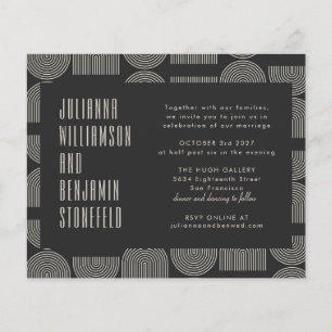 Arco Geométrico Moderno do Orçamento Linhas Negras