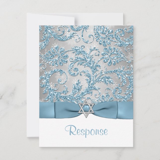 ARCO IMPRESSO - Winter Wonderland Bat Mitzvah RSVP (Frente)