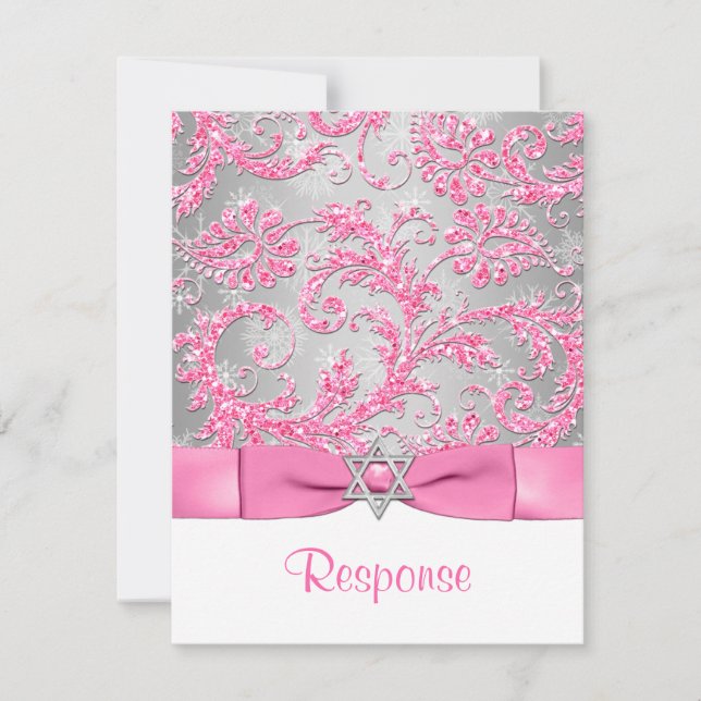 ARCO IMPRESSO - Winter Wonderland Bat Mitzvah RSVP (Frente)