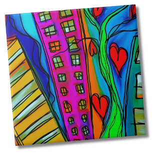 Arco-íris abstrato dos grafites - cidade e