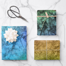 Arco-íris Azul Verde Texturizado Aquarela