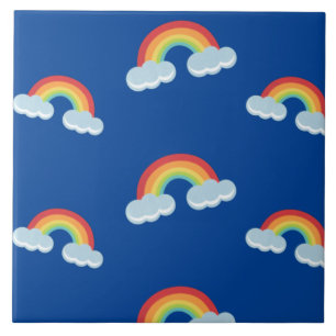 Arco-Íris Bonito com Padrão de Nuvens