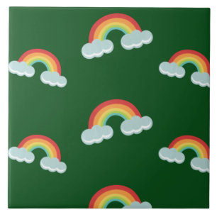 Arco-Íris Bonito com Padrão de Nuvens