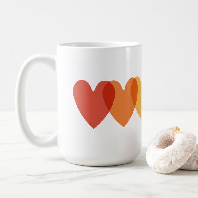 Arco-íris 🌸 caneca de café 15oz (Com Donut)