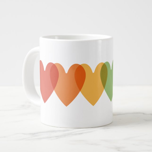 Arco-íris 🌸 caneca especial de café (Frente Esquerda)