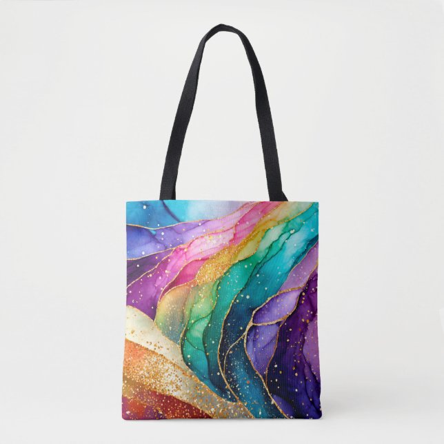 Arco-Íris com Glitter Tote Bag